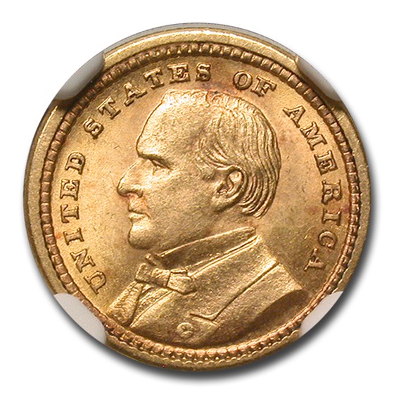 1903 Gold $1.00 Louisiana Purchase McKinley MS-63 NGC 1903 Gold $1.00 Louisiana Purchase McKinley MS-63 NGC