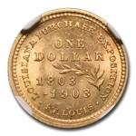 1903 Gold $1.00 Louisiana Purchase McKinley MS-63 NGC