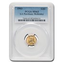 1903 Gold $1.00 Louisiana Purchase McKinley MS-63 PCGS 1903 Gold $1.00 Louisiana Purchase McKinley MS-63 PCGS