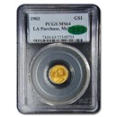 1903 Gold $1.00 Louisiana Purchase McKinley MS-64 PCGS CAC 1903 Gold $1.00 Louisiana Purchase McKinley MS-64 PCGS CAC