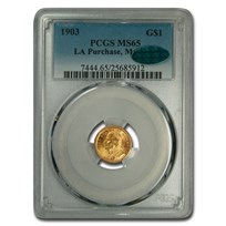 1903 Gold $1.00 Louisiana Purchase McKinley MS-65 PCGS CAC