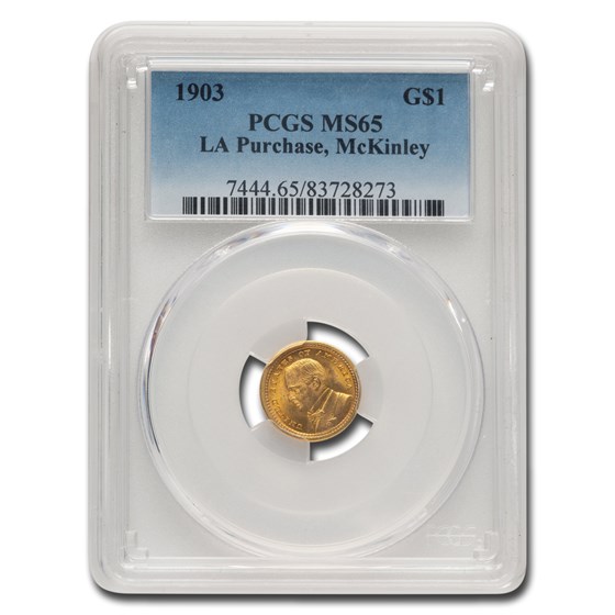 1903 Gold $1.00 Louisiana Purchase McKinley MS-65 PCGS 1903 Gold $1.00 Louisiana Purchase McKinley MS-65 PCGS
