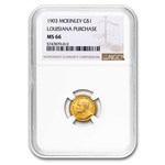 1903 Gold $1.00 Louisiana Purchase McKinley MS-66 NGC