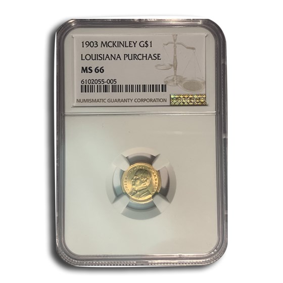 1903 Gold $1.00 Louisiana Purchase McKinley MS-66 NGC