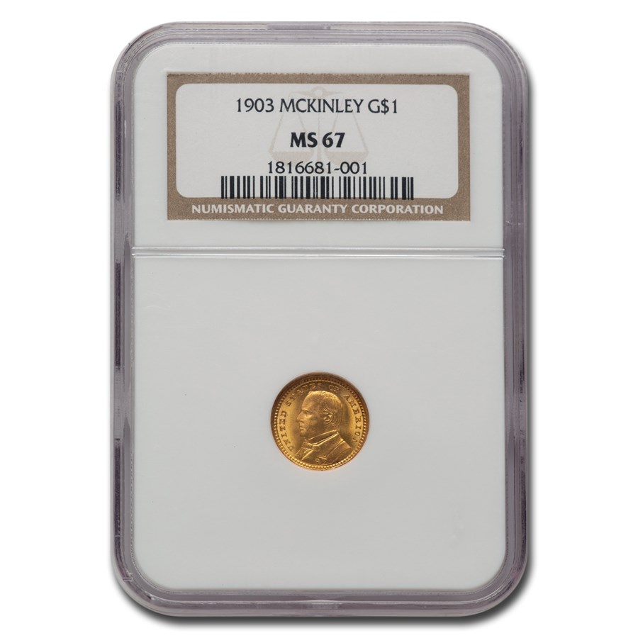 1903 Gold $1.00 Louisiana Purchase McKinley MS-67 NGC