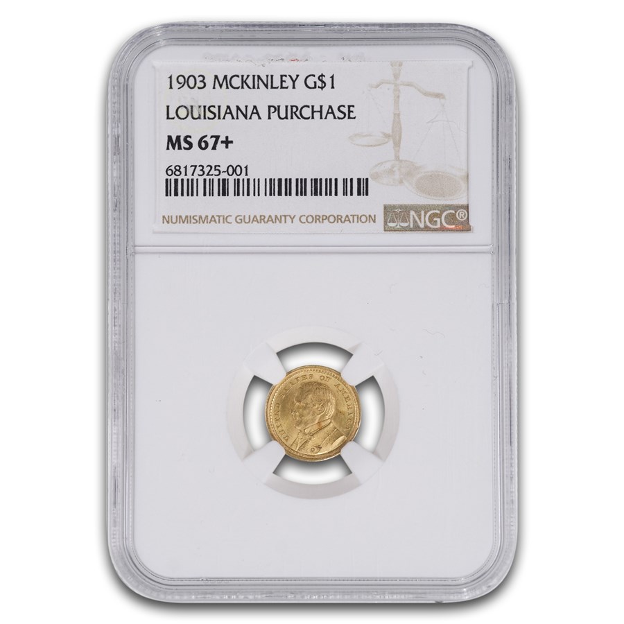 1903 Gold $1.00 Louisiana Purchase McKinley MS-67+ NGC