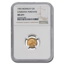1903 Gold $1.00 Louisiana Purchase McKinley MS-67+ NGC 1903 Gold $1.00 Louisiana Purchase McKinley MS-67+ NGC
