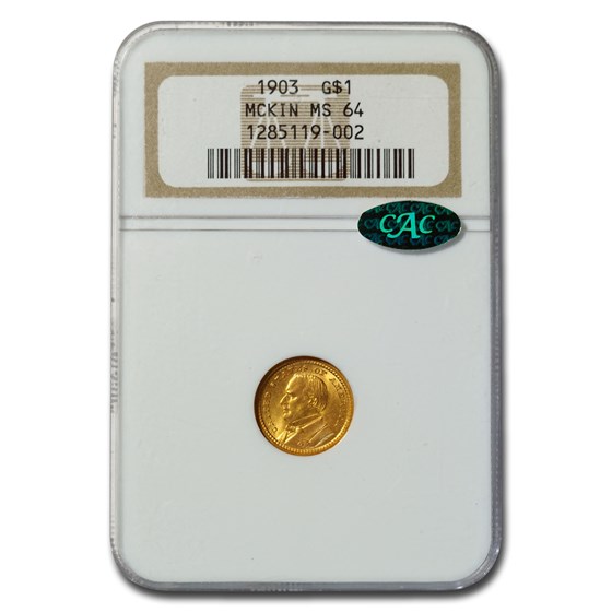 1903 Gold $1.00 McKinley MS-64 NGC CAC 1903 Gold $1.00 McKinley MS-64 NGC CAC