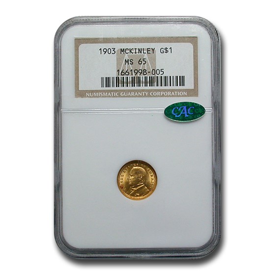 1903 Gold $1.00 McKinley MS-65 NGC CAC 1903 Gold $1.00 McKinley MS-65 NGC CAC