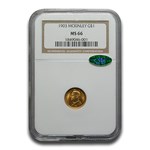 1903 Gold $1.00 McKinley MS-66 NGC CAC