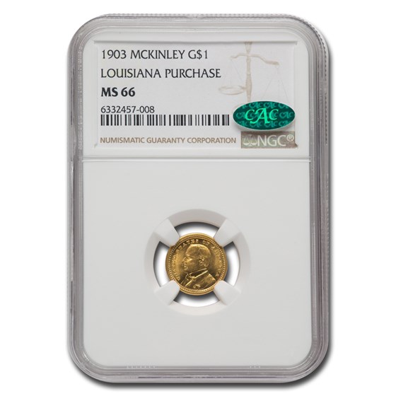 1903 Gold $1.00 McKinley MS-66 NGC CAC 1903 Gold $1.00 McKinley MS-66 NGC CAC