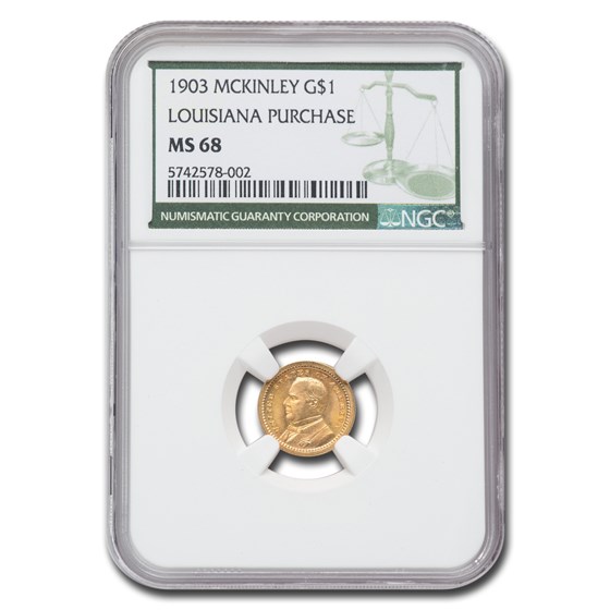 1903 Gold $1.00 McKinley MS-68 NGC (Green Label) 1903 Gold $1.00 McKinley MS-68 NGC (Green Label)