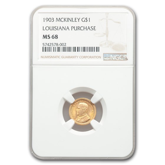 1903 Gold $1.00 McKinley MS-68 NGC 1903 Gold $1.00 McKinley MS-68 NGC