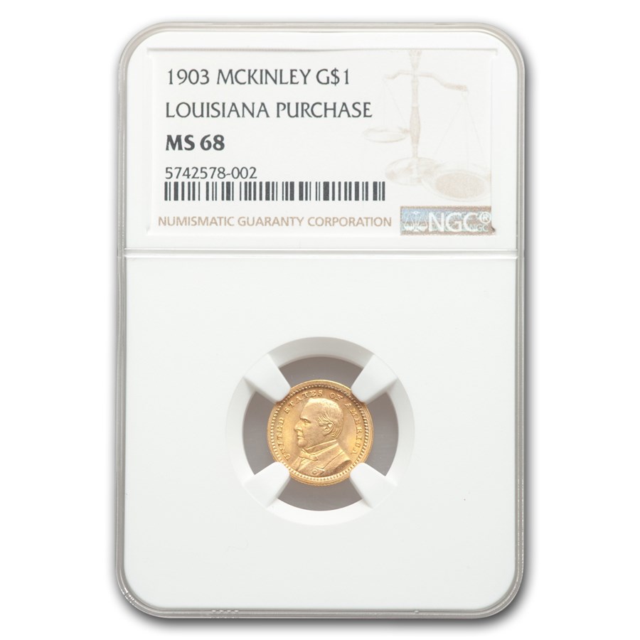 1903 Gold $1.00 McKinley MS-68 NGC