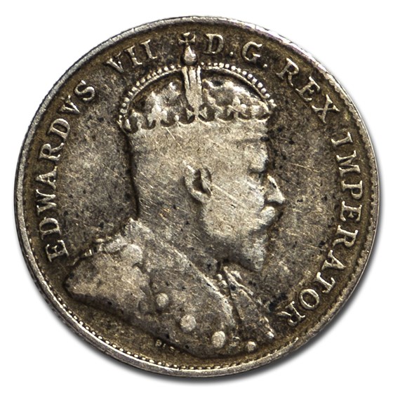 1903-H Canada Silver 10 Cents Edward VII Fine 1903-H Canada Silver 10 Cents Edward VII Fine