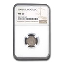 1903-H Canada Silver 5 Cents Edward VII MS-65 NGC