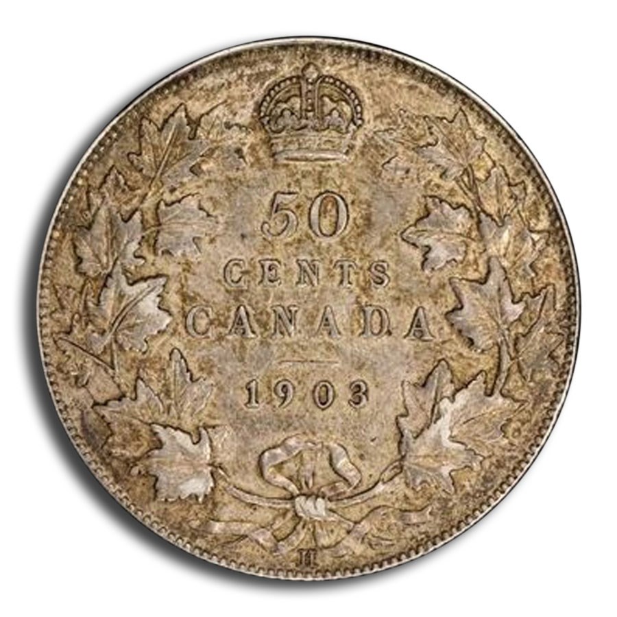 1903-H Canada Silver 50 Cents Edward VII AU-50 PCGS