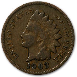 1903 Indian Head Cent Good+ 1903 Indian Head Cent Good+