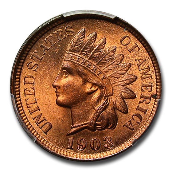Buy 1903 Indian Head Cent Ms 65 Pcgs Redbrown Apmex