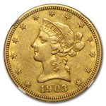 1903-O $10 Liberty Gold Eagle AU-53 NGC