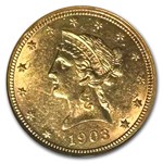 1903-O $10 Liberty Gold Eagle AU-55 NGC