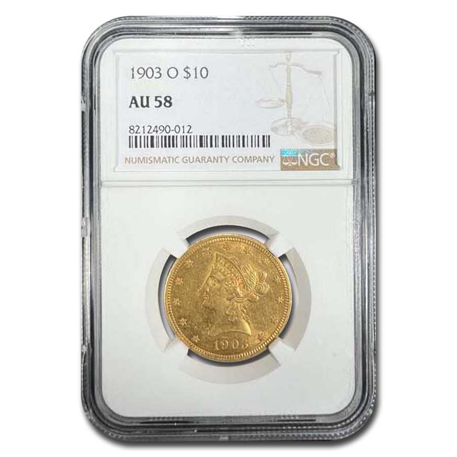 1903-O $10 Liberty Gold Eagle AU-58 NGC