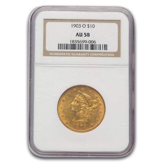 1903-O $10 Liberty Gold Eagle AU-58 NGC