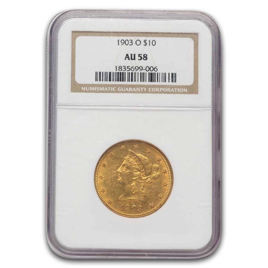 1903-O $10 Liberty Gold Eagle AU-58 NGC
