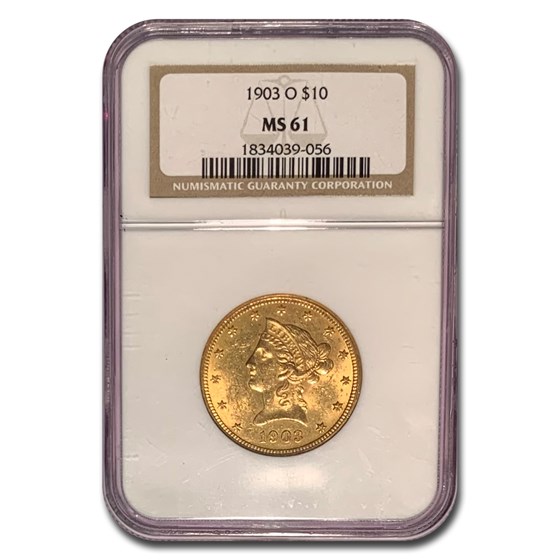 1903-O $10 Liberty Gold Eagle MS-61 NGC 1903-O $10 Liberty Gold Eagle MS-61 NGC