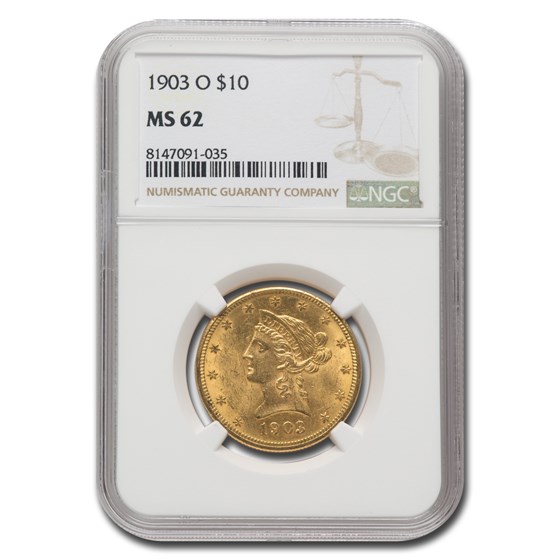 1903-O $10 Liberty Gold Eagle MS-62 NGC 1903-O $10 Liberty Gold Eagle MS-62 NGC
