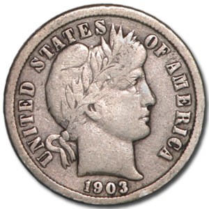 1903-O Barber Dime Fine 1903-O Barber Dime Fine
