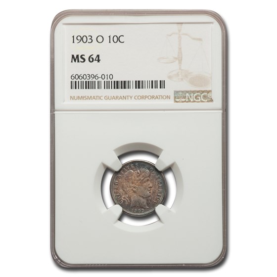 1903-O Barber Dime MS-64 NGC 1903-O Barber Dime MS-64 NGC