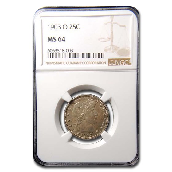 1903-O Barber Quarter MS-64 NGC 1903-O Barber Quarter MS-64 NGC