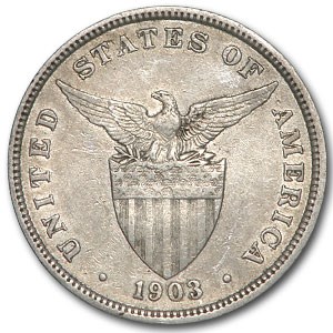 1903 Philippines Silver 50 Centavos XF 1903 Philippines Silver 50 Centavos XF