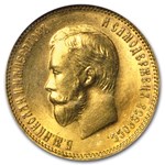1903 Russia Gold 10 Roubles Nicholas II MS-65 NGC