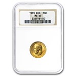 1903 Russia Gold 10 Roubles Nicholas II MS-65 NGC