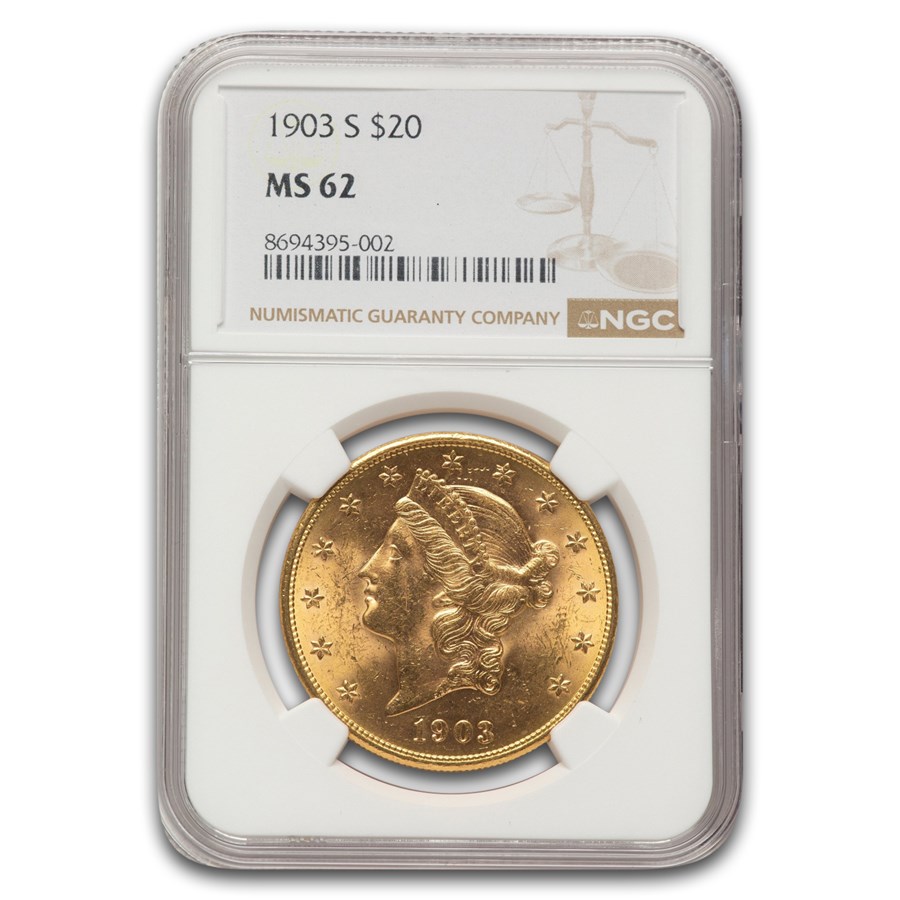 1903-S $20 Liberty Gold Double Eagle MS-62 NGC