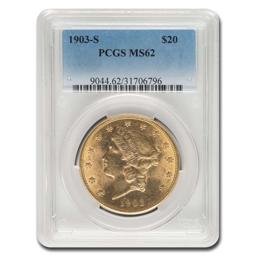 1903-S $20 Liberty Gold Double Eagle MS-62 PCGS