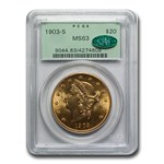1903-S $20 Liberty Gold Double Eagle MS-63 PCGS CAC