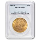 1903-S $20 Liberty Gold Double Eagle MS-63 PCGS