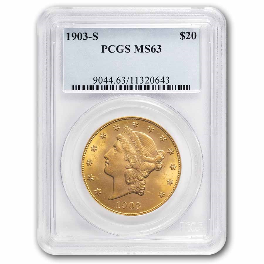 1903-S $20 Liberty Gold Double Eagle MS-63 PCGS