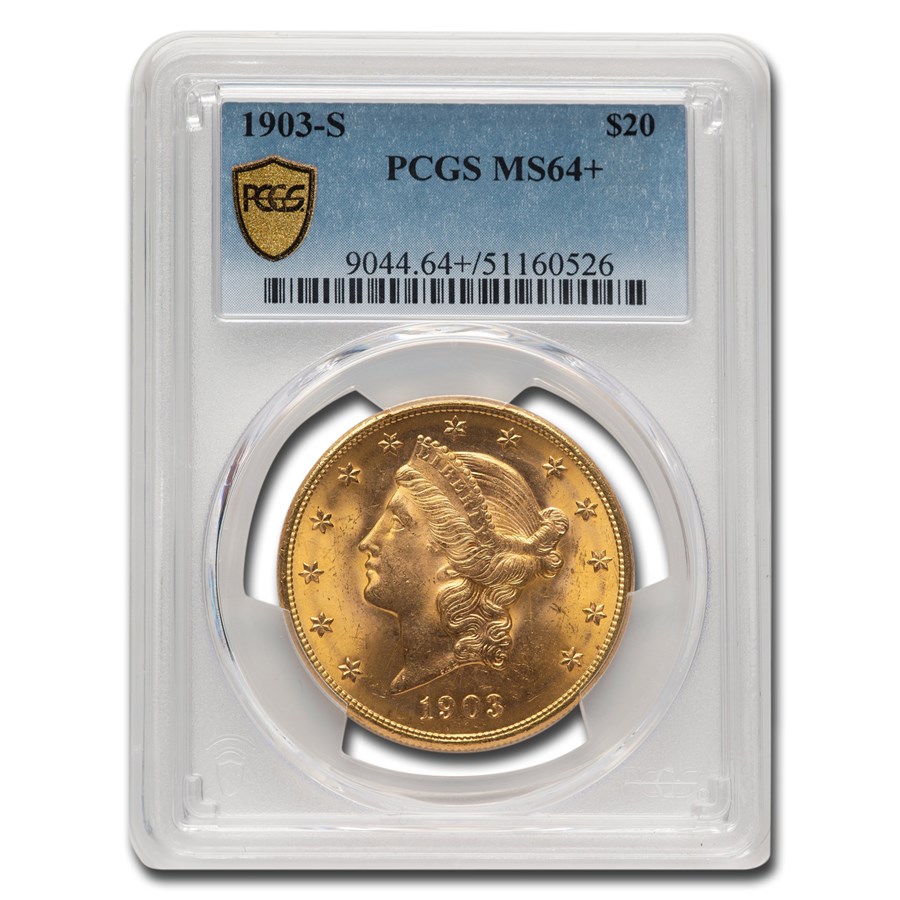 1903-S $20 Liberty Gold Double Eagle MS-64+ PCGS