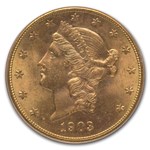 1903-S $20 Liberty Gold Double Eagle MS-64 PCGS