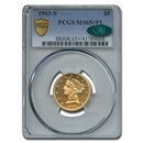 1903-S $5 Liberty Gold Half Eagle MS-65+ PCGS CAC (PL) 1903-S $5 Liberty Gold Half Eagle MS-65+ PCGS CAC (PL)