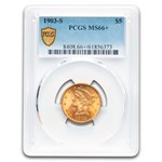 1903-S $5 Liberty Gold Half Eagle MS-66+ PCGS