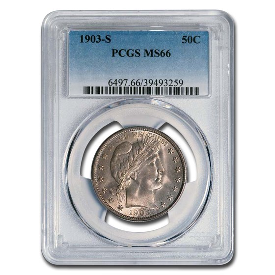 1903-S Barber Half Dollar MS-66 PCGS 1903-S Barber Half Dollar MS-66 PCGS