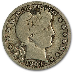 1903-S Barber Quarter Good 1903-S Barber Quarter Good