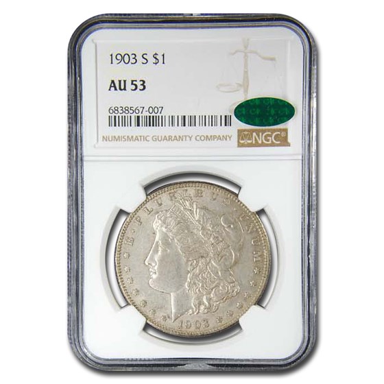 1903-S Morgan Dollar AU-53 NGC CAC 1903-S Morgan Dollar AU-53 NGC CAC