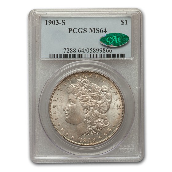 1903-S Morgan Dollar MS-64 PCGS CAC 1903-S Morgan Dollar MS-64 PCGS CAC