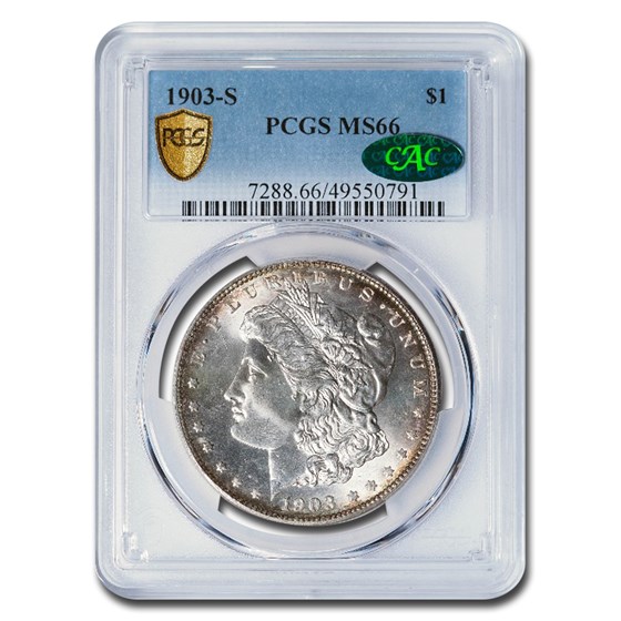 1903-S Morgan Dollar MS-66 PCGS CAC 1903-S Morgan Dollar MS-66 PCGS CAC